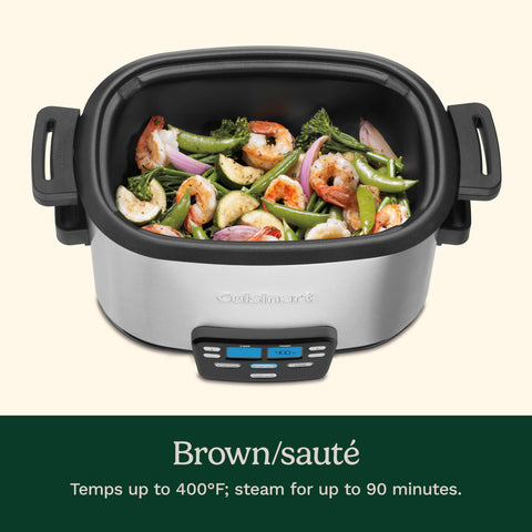 Cuisinart Cook Central 6-quart nonstick pot for even browning.