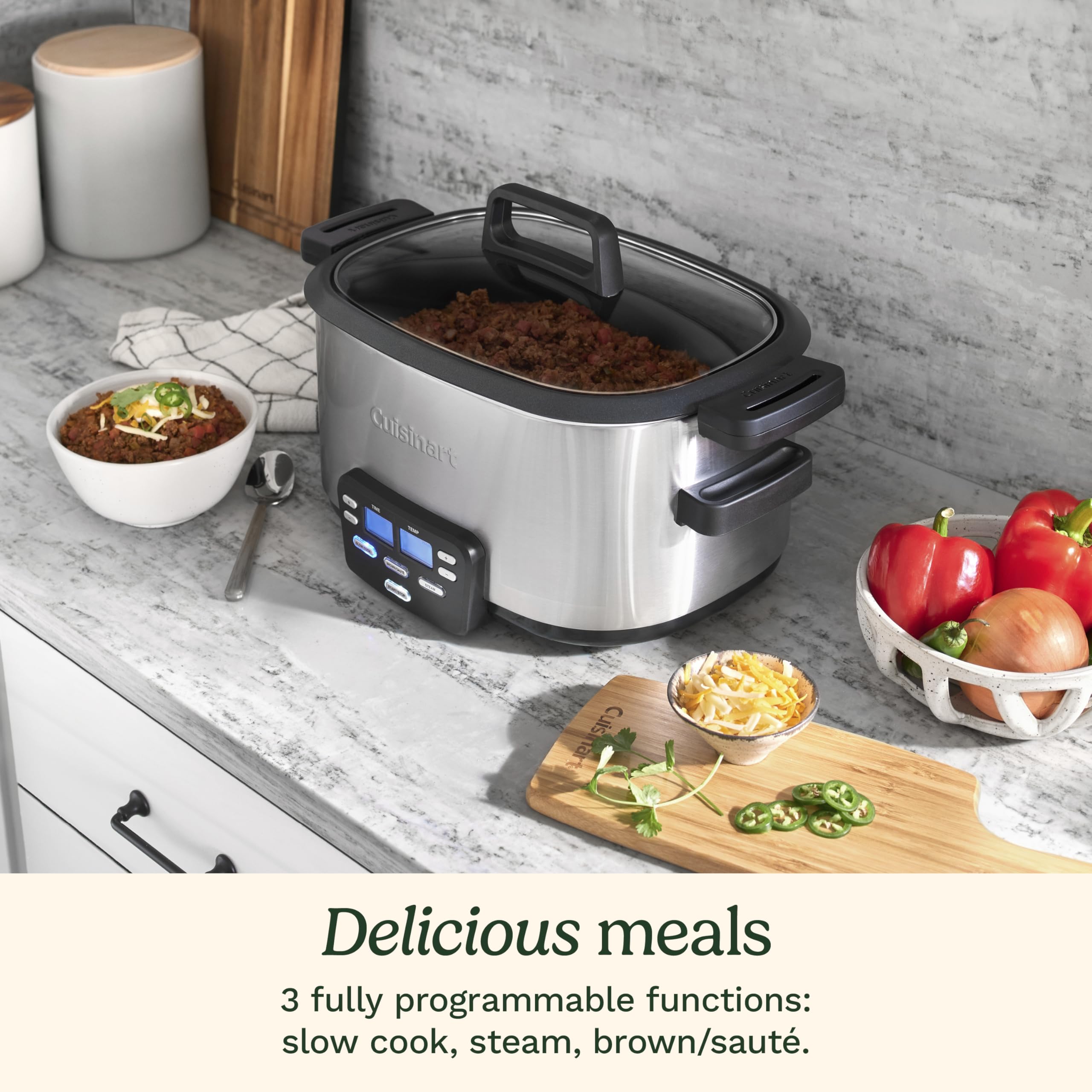 Cuisinart Cook Central browning and sauteing to save stovetop time.