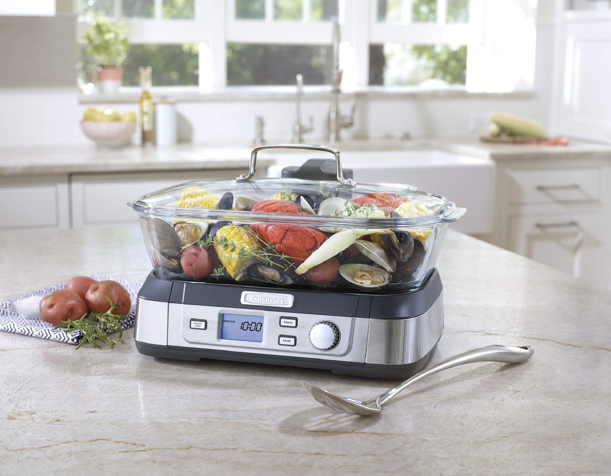Cuisinart CookFresh delayed start feature ready to schedule steaming