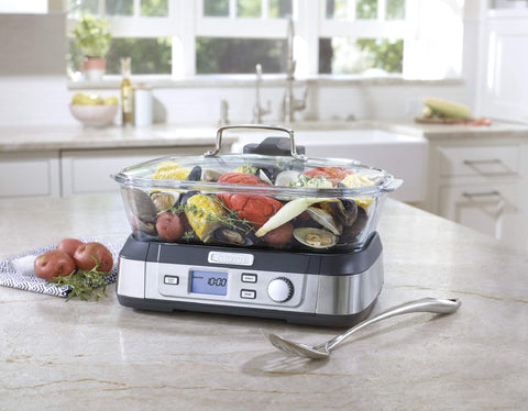 Cuisinart CookFresh delayed start feature ready to schedule steaming