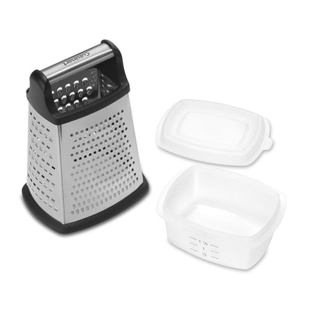 Cuisinart CTG-00-BGS box grater with storage catching grated ingredients for easy prep