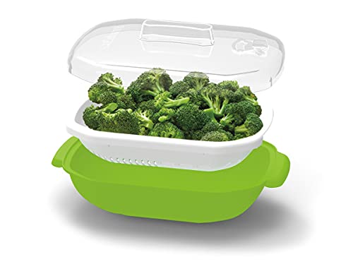 Cuisinart CTG-00-MST tray with food for vegetables, fish, and poultry steaming.