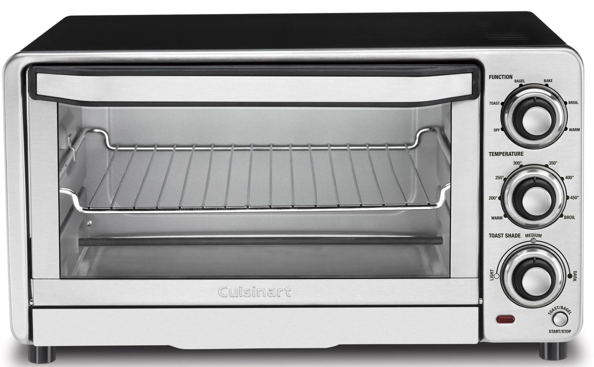 Cuisinart Custom Classic Toaster Oven Broiler front-angle view for compact counter space
