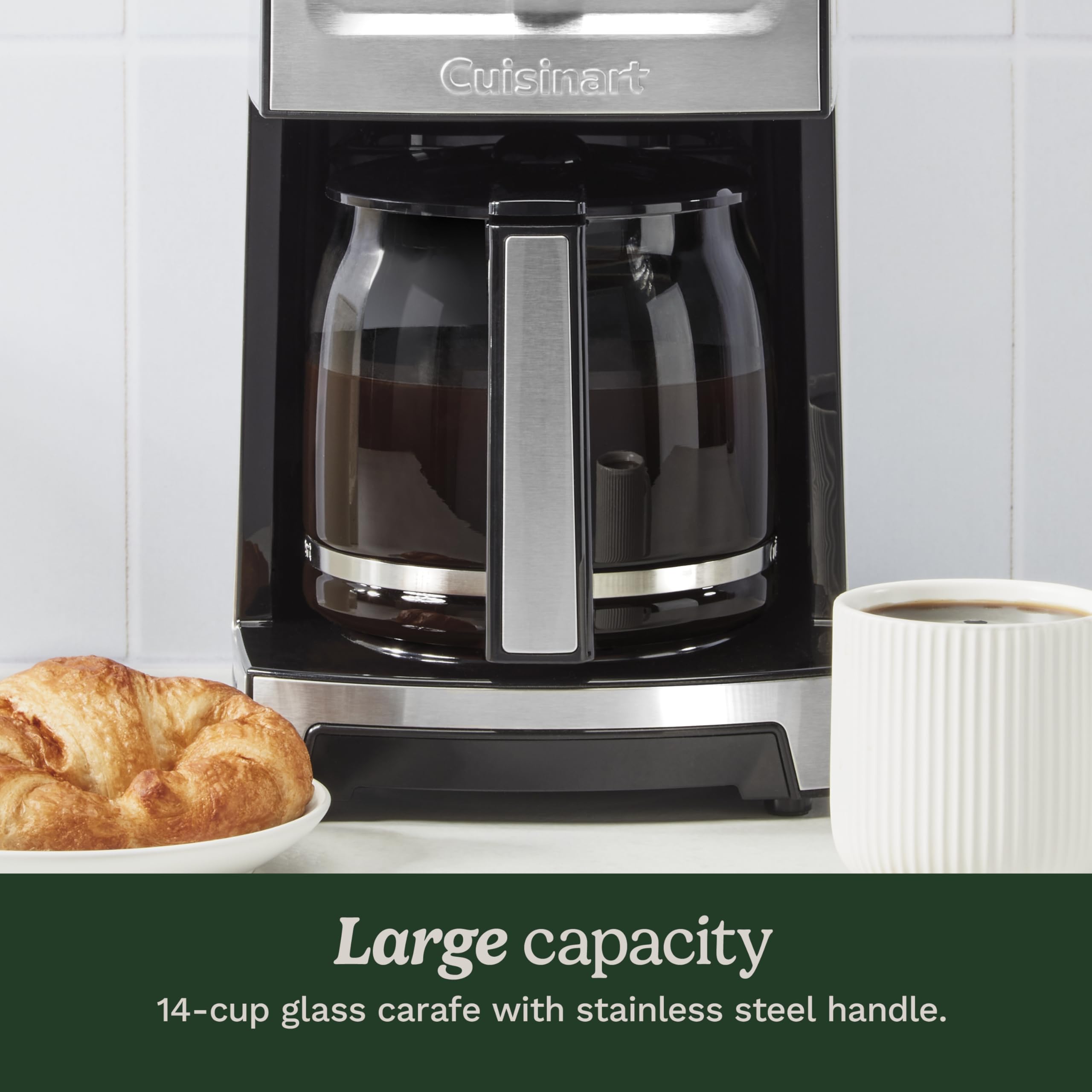 Cuisinart DCC-3500SS 24-hour programmability helps personalized schedules.