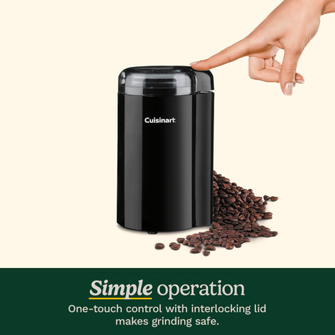 Cuisinart DCG-20BKN 2.5-ounce capacity for up to 12 cups of coffee.