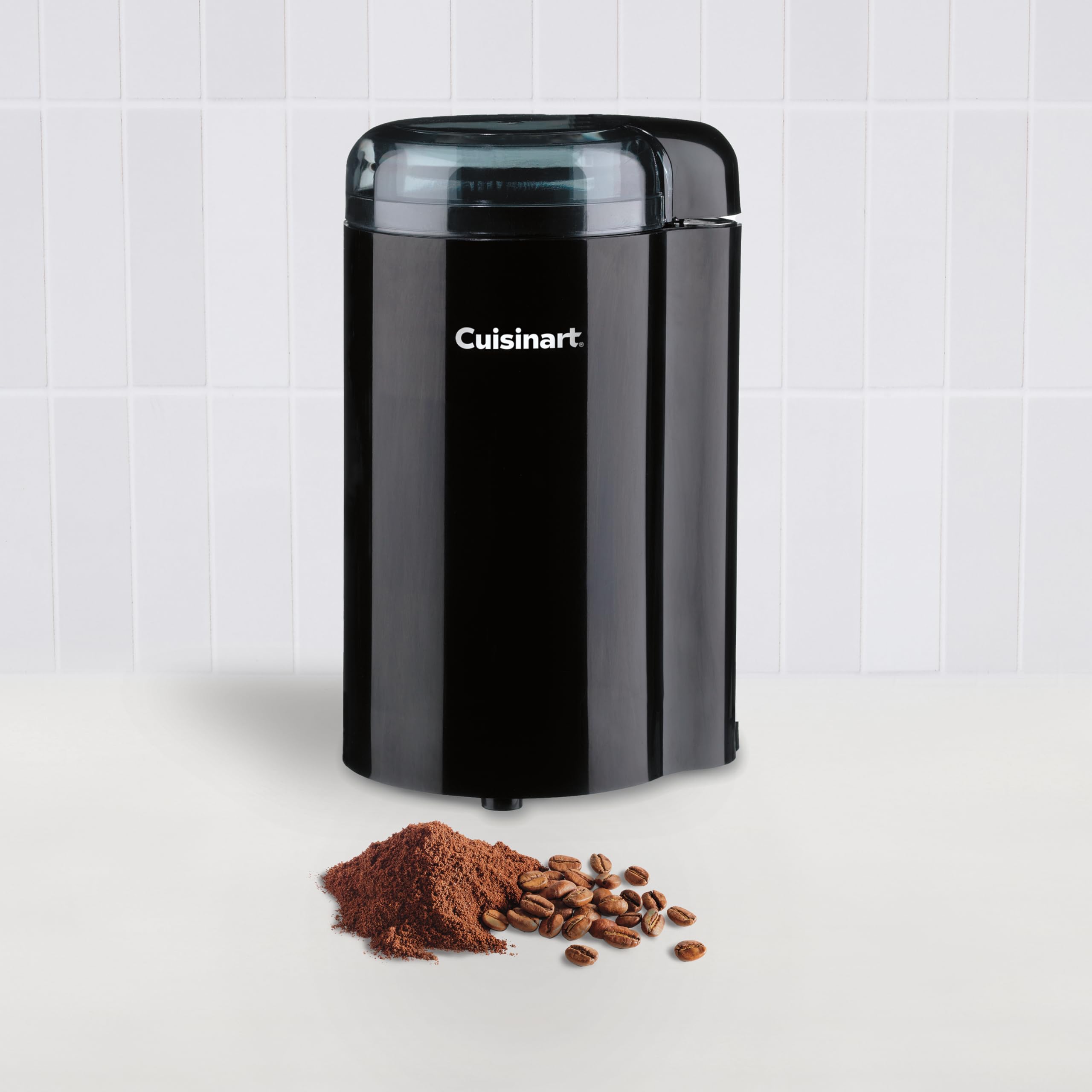 Cuisinart DCG-20BKN safety interlock prevents operation unless lid is secured.