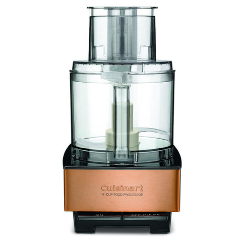 Cuisinart DFP-14CPY bowl assembly demonstrates large 14-cup capacity for big meals.