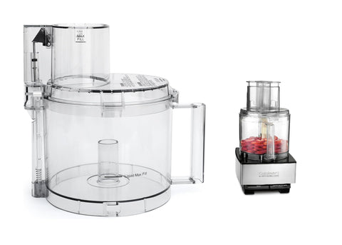 Cuisinart DLC-005AGTXT1 work bowl with Tritan lid enables reliable batch prep.