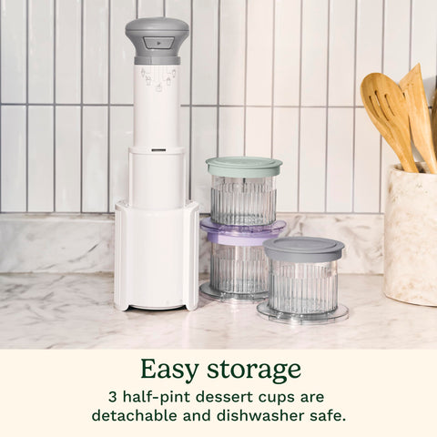 Cuisinart FastFreeze dishwasher-safe cups for easy cleanup