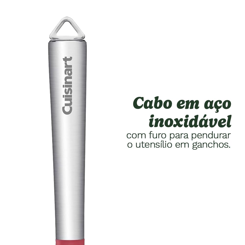 Cuisinart Fusion Proline Solid Turner color accent, red ring adds contemporary style to kitchen tasks.
