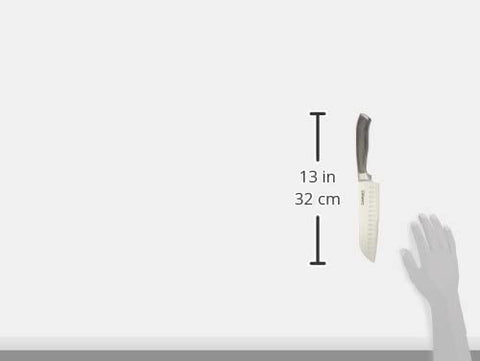 Cuisinart Graphix Santoku 7-inch in use for vegetables and proteins with control