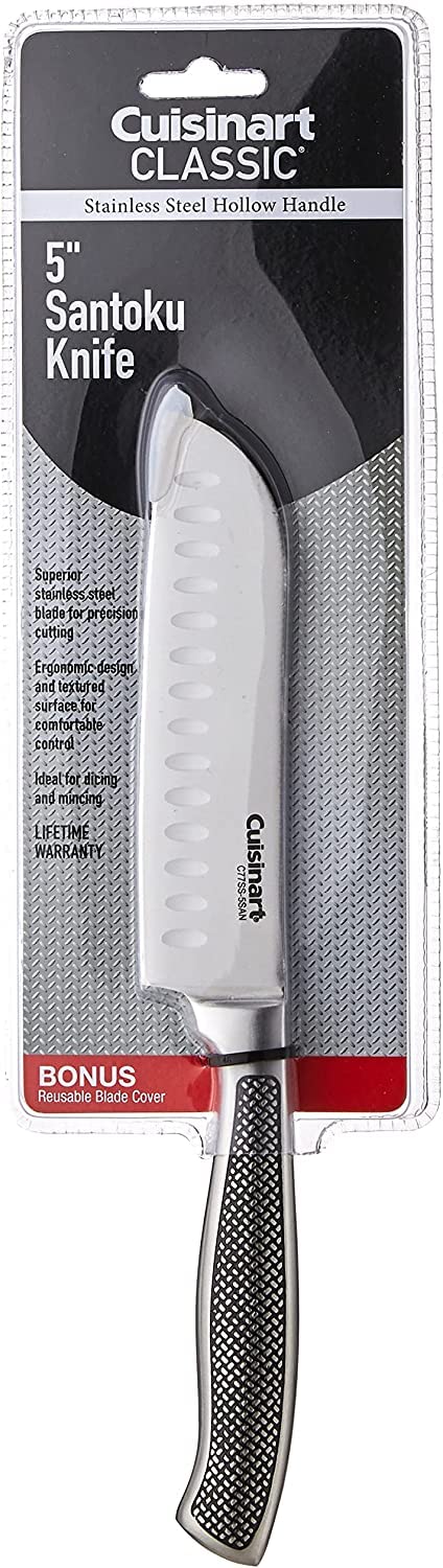 Cuisinart Graphix Santoku knife featuring textured handle for grip