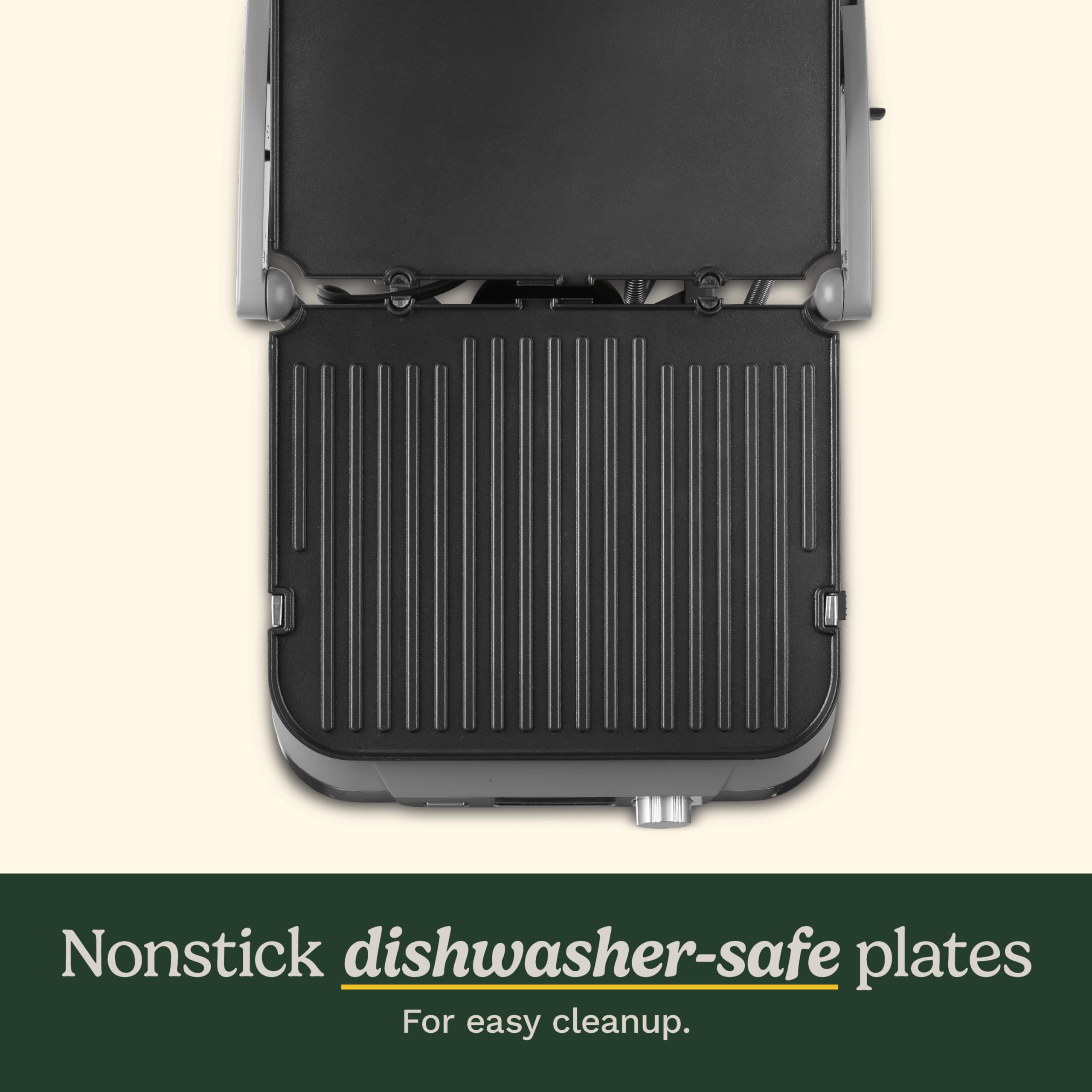 Cuisinart Griddler FIVE full grill sears meats with flavorful char.