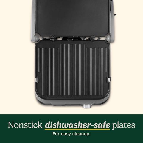 Cuisinart Griddler FIVE full grill sears meats with flavorful char.