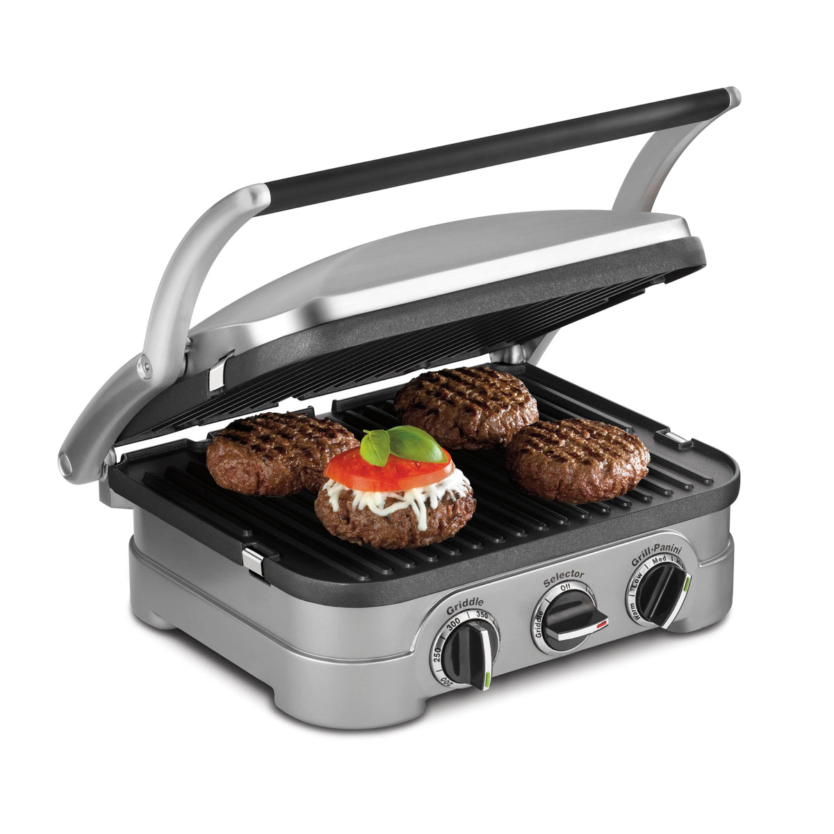 Cuisinart Griddler indoor grill with removable plates for easy cleanup.