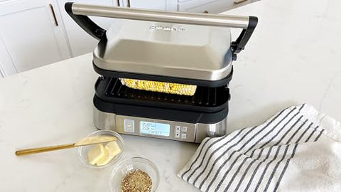Cuisinart Griddler with reversible plates for grill or griddle setups
