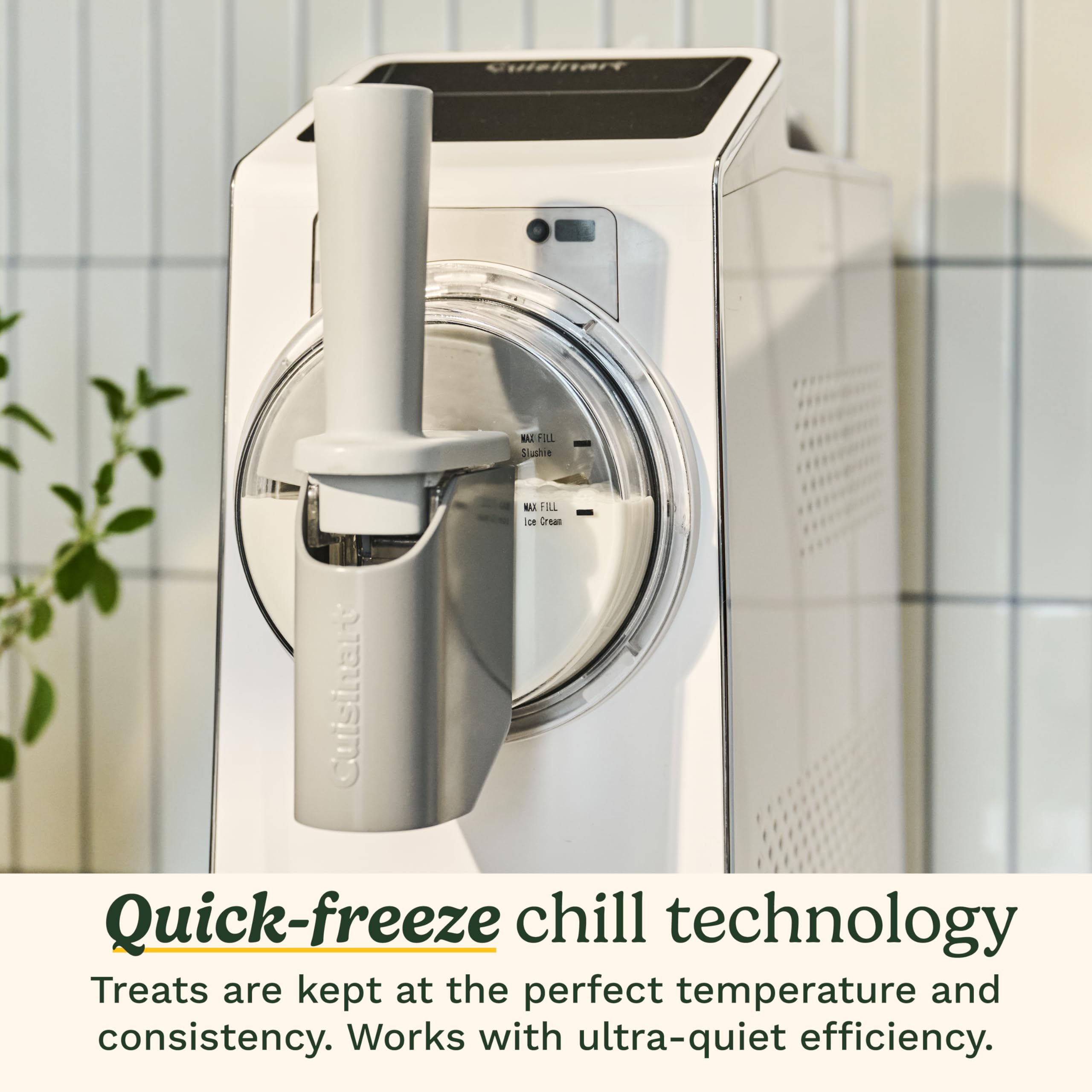 Cuisinart ICE-200 1.7-quart capacity for gatherings.