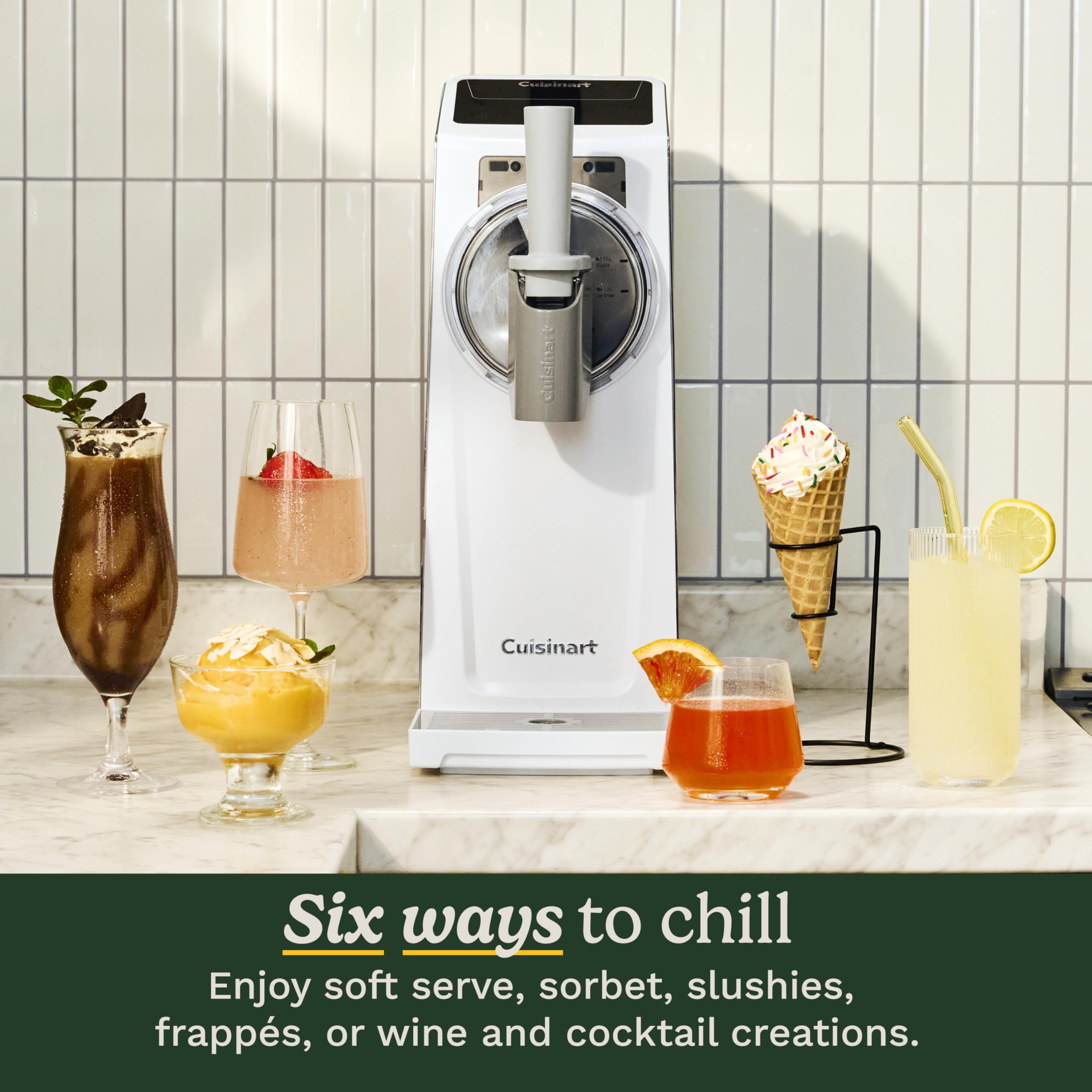Cuisinart ICE-200 lid and controls for easy slushy preparation.