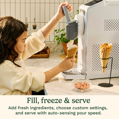 Cuisinart ICE-200 in use at a party preparing sorbet.