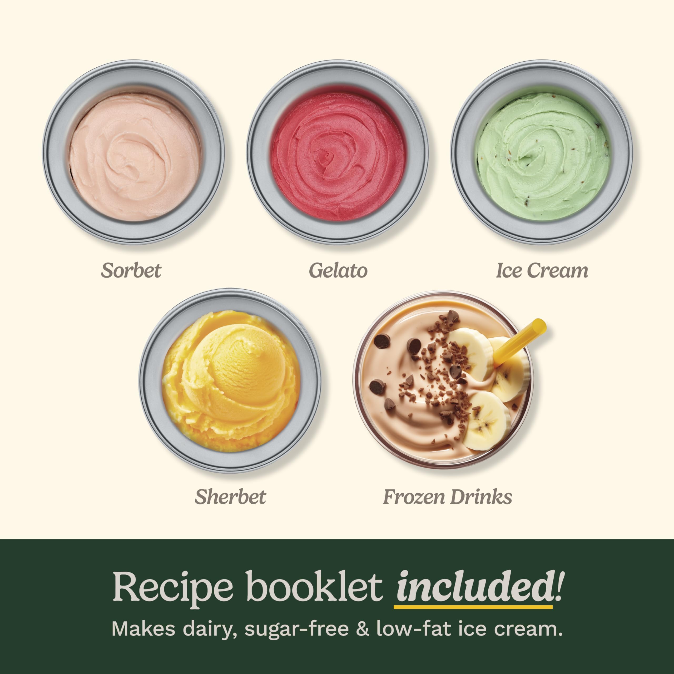 Cuisinart ice cream maker features a large ingredient spout for easy mix-ins.