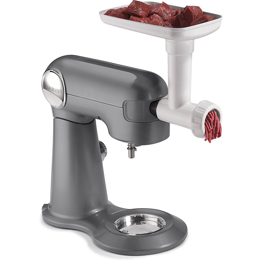 Cuisinart MG-50 meat grinder attachment attached to Precision Master Stand Mixer for fresh ground meat