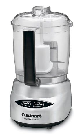Brushed stainless finish on the Cuisinart Mini-Prep Plus adds modern style and easy cleanup.