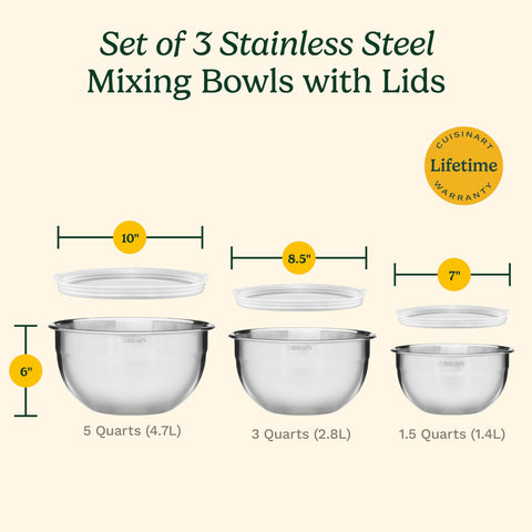 Cuisinart refrigerator-safe bowls help portion and chill ingredients.
