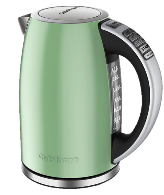 Cuisinart PerfecTemp kettle in pistachio stainless for fast heating and precise temperature control