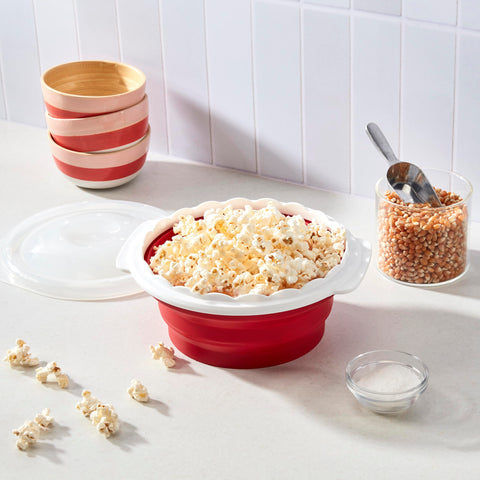 Cuisinart popcorn maker collapsible silicone bowl for compact storage