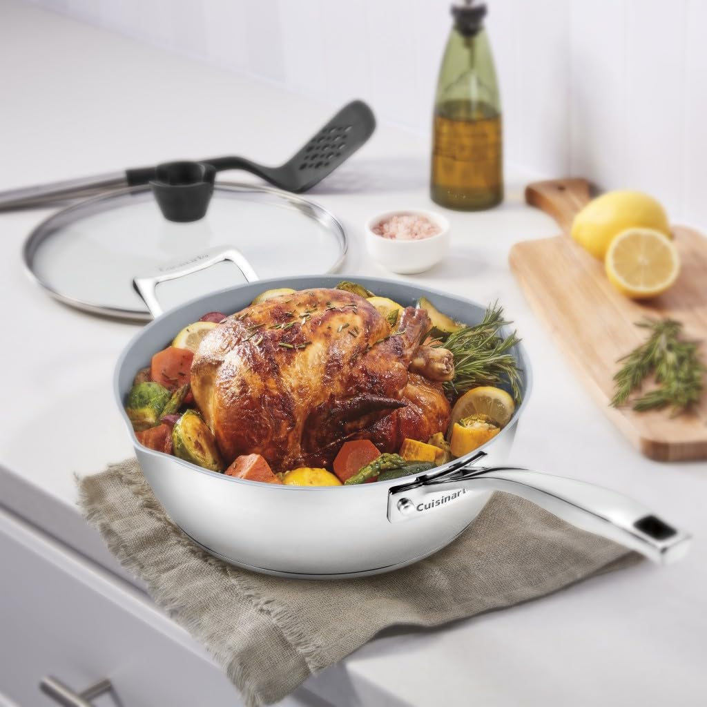 Cuisinart Preferred Pan 4-Pc Set nonstick interior for easy release and fast cleanup