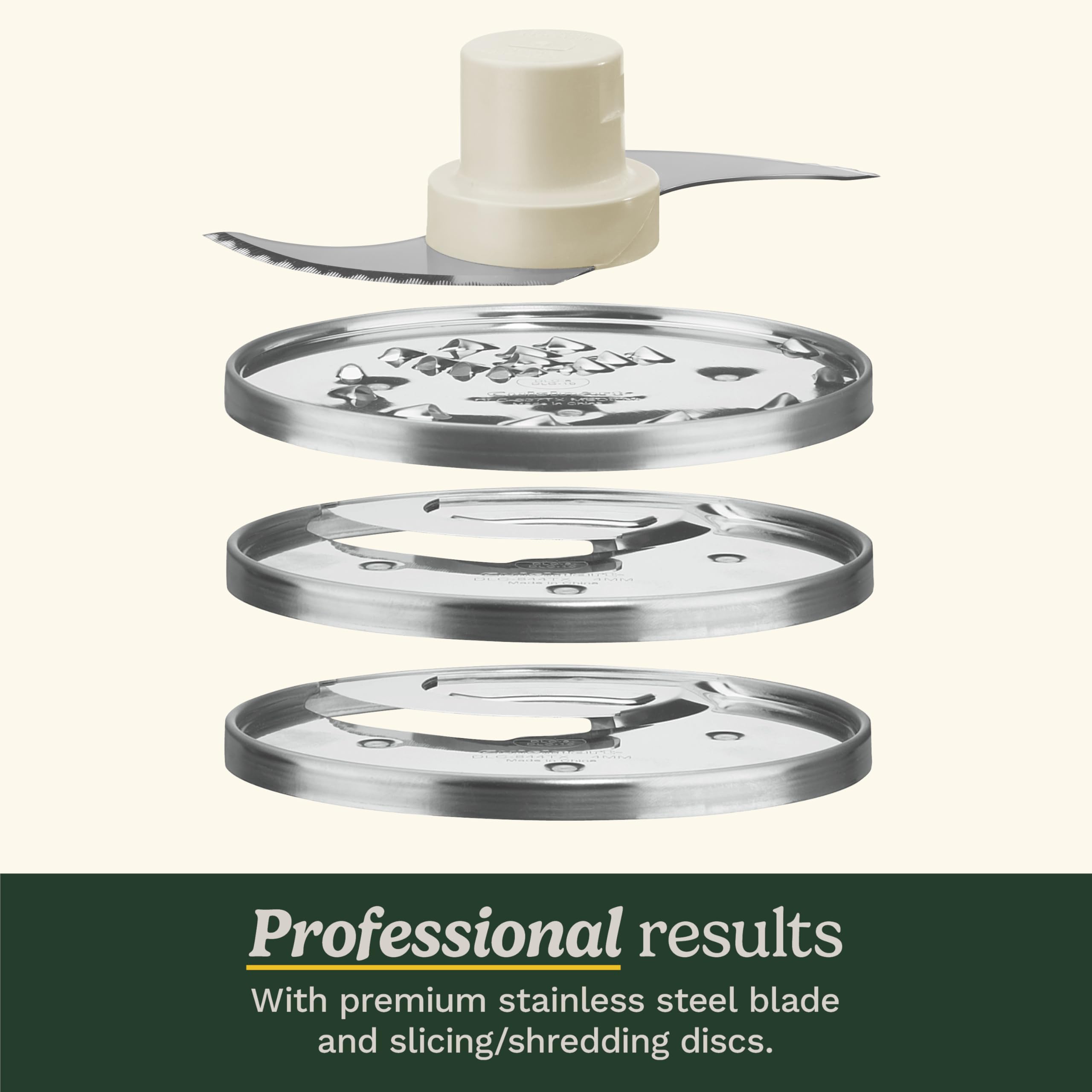 Cuisinart Pro Custom 11-Cup 4mm slicing disc for even slices.