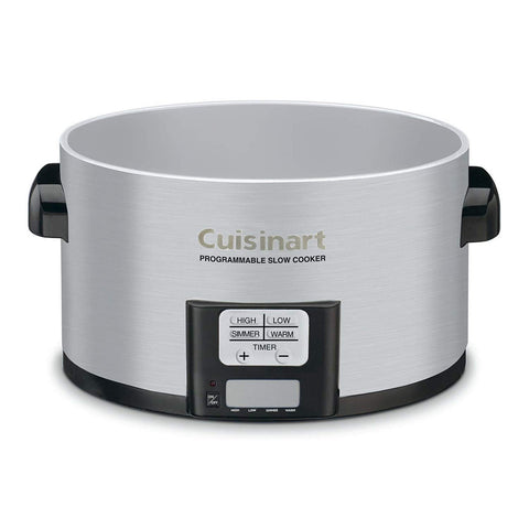 Cuisinart PSC-350 oval ceramic pot ready for even slow cooking