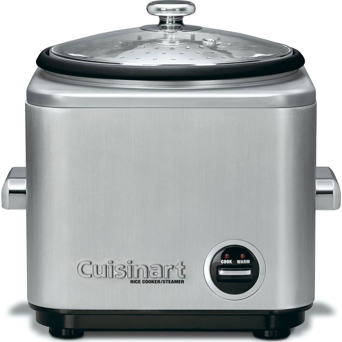 Cuisinart CRC-800NAS rice cooker in brushed steel for even cooking and easy steaming