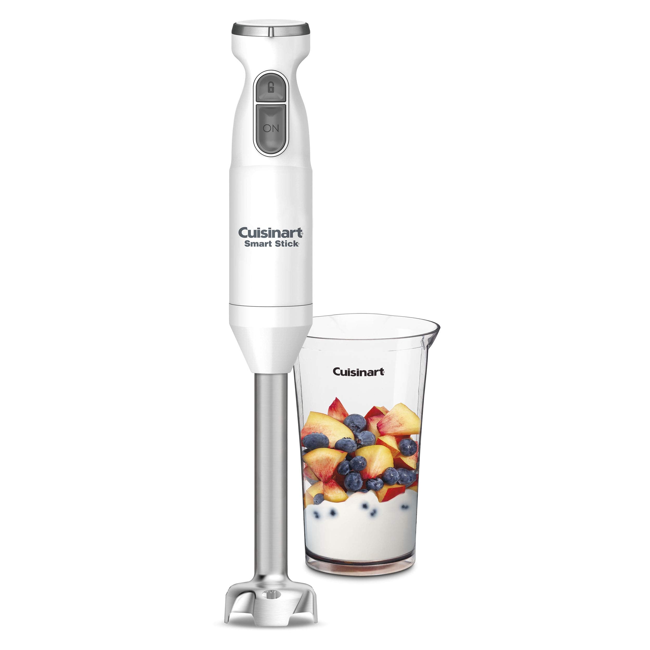 Cuisinart Smart Stick 24-ounce mixing cup for quick, drip-free pouring.