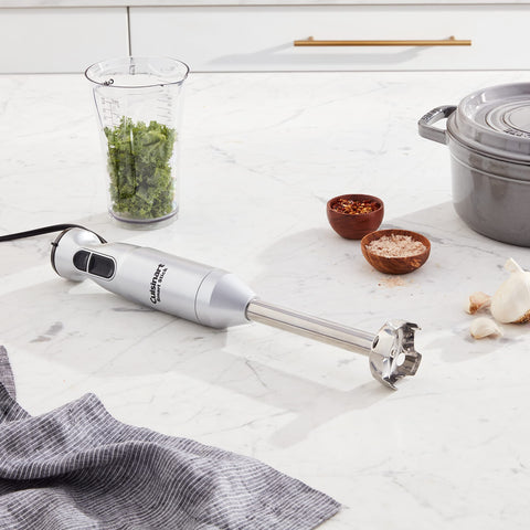 Cuisinart Smart Stick bundle with chopper, grinder, and whisk for quick prep and sauces.