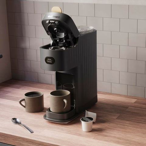 Cuisinart Soho easy-pour reservoir with built-in intensity guide for strength control.