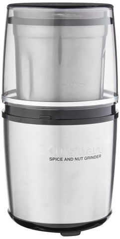 Cuisinart spice-and-nut grinder stainless-steel blades grind spices evenly for fresh flavor.