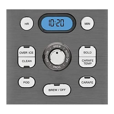 Cuisinart SS-16BKS control panel demonstrates customizable brew settings.