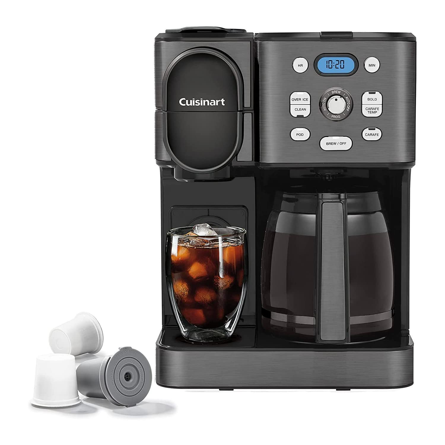 Cuisinart SS-16BKS water reservoir shows easy refills and monitoring.