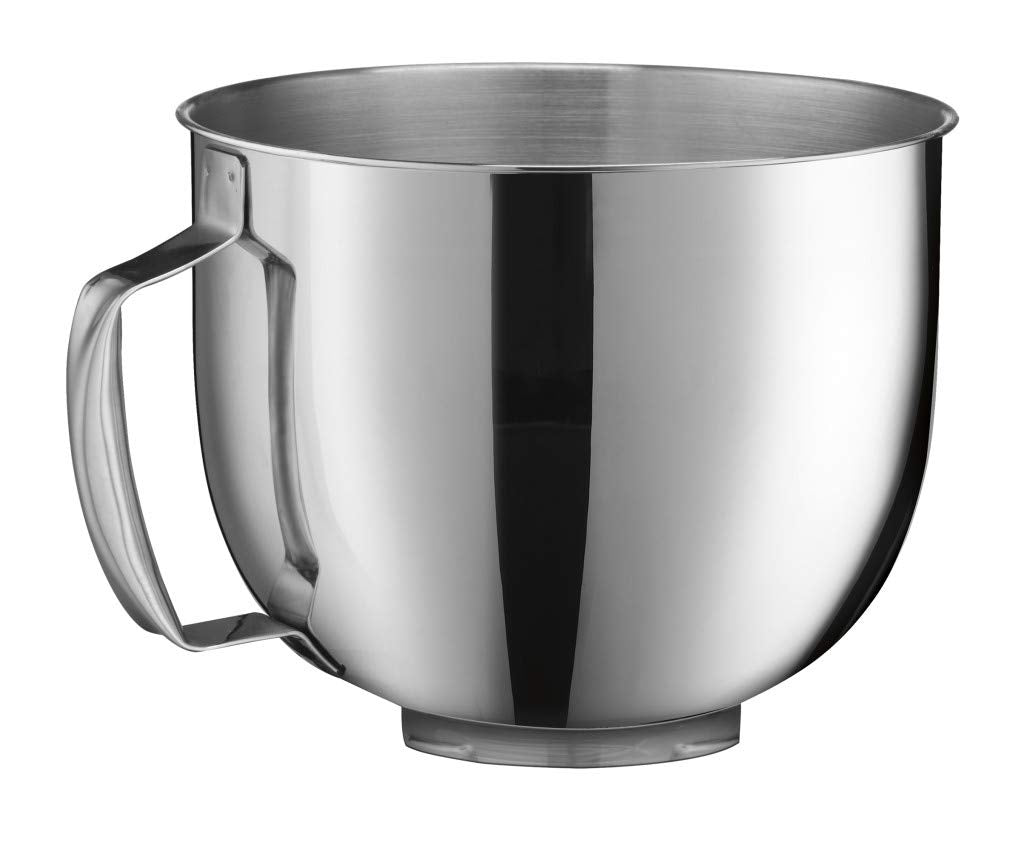 Cuisinart stand mixer with 5.5-quart stainless bowl for large batches.