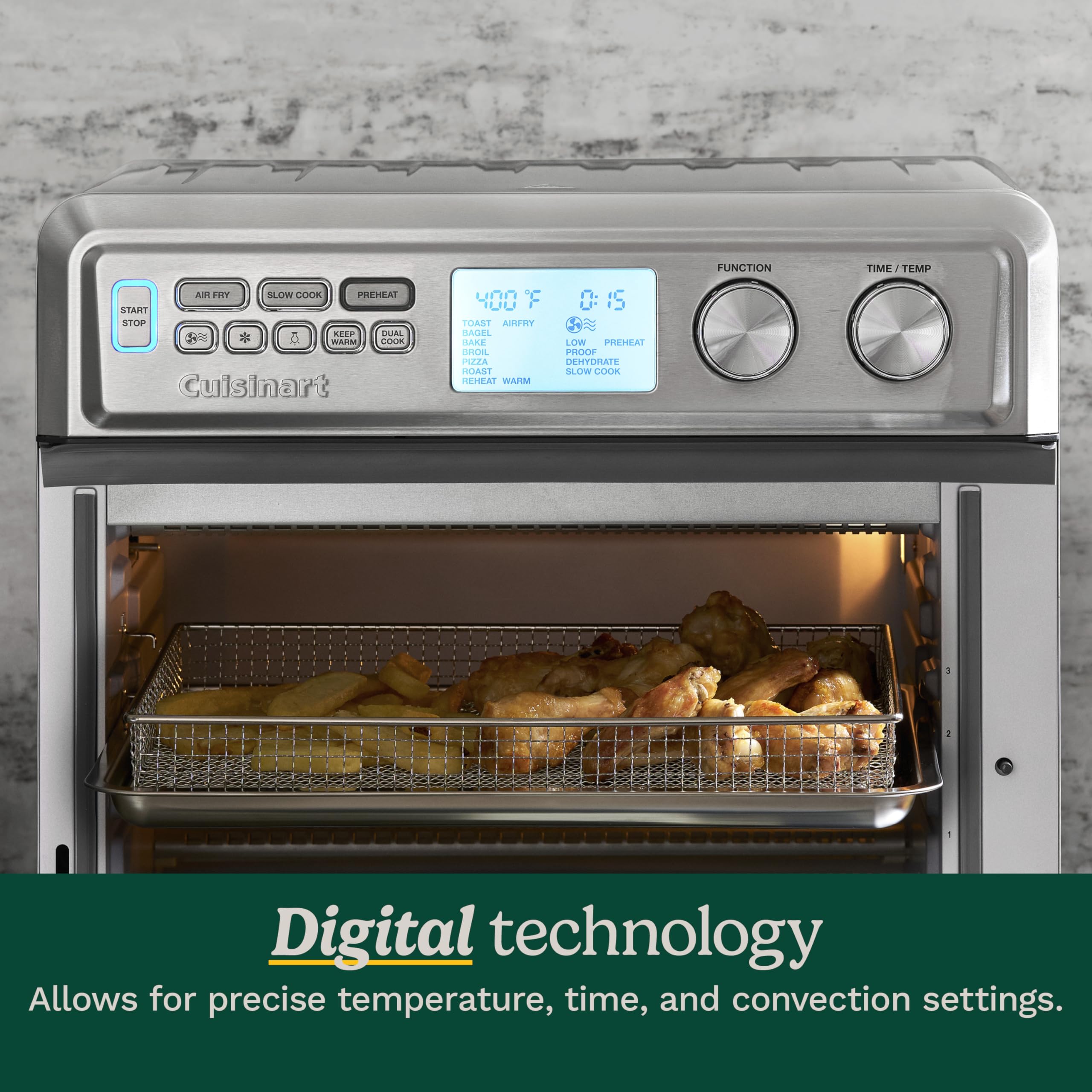 Cuisinart TOA-95NAS baking pan inside enables even baking results