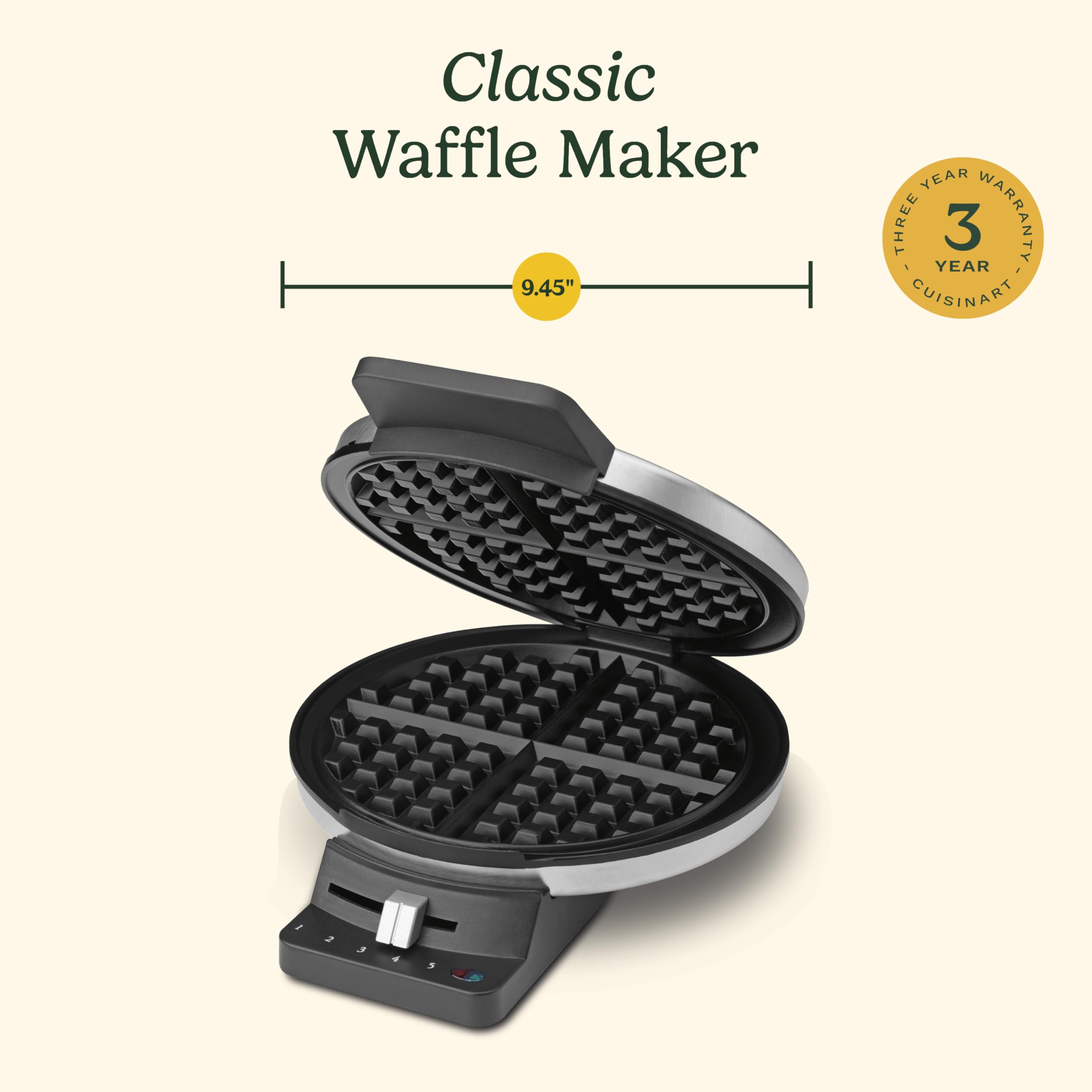 Cuisinart Waffle Maker cord wrap storage keeps your space tidy