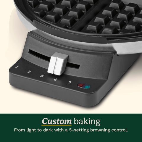 Cuisinart Waffle Maker five browning settings for customized crust