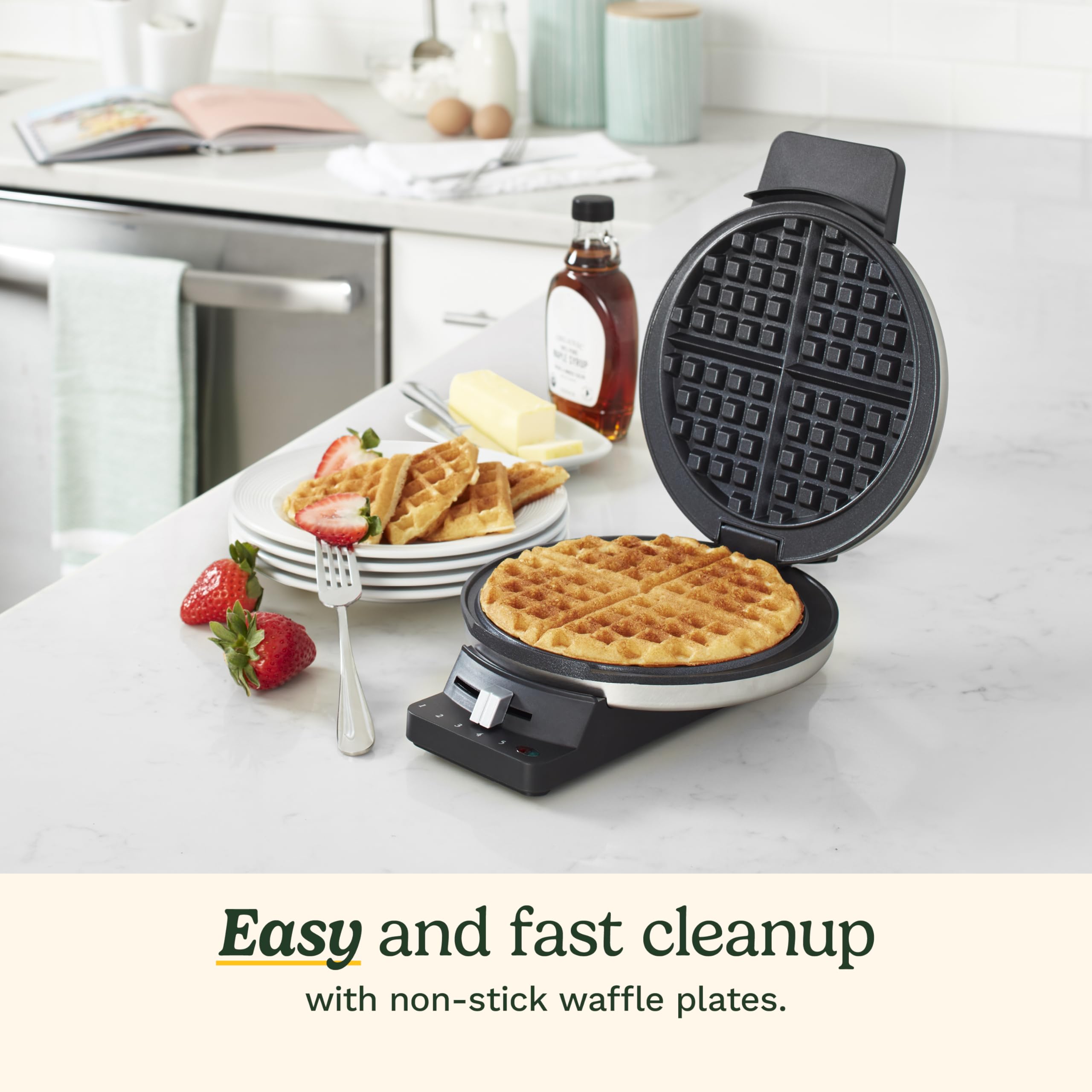 Cuisinart Waffle Maker ready indicator lights signal bake and ready