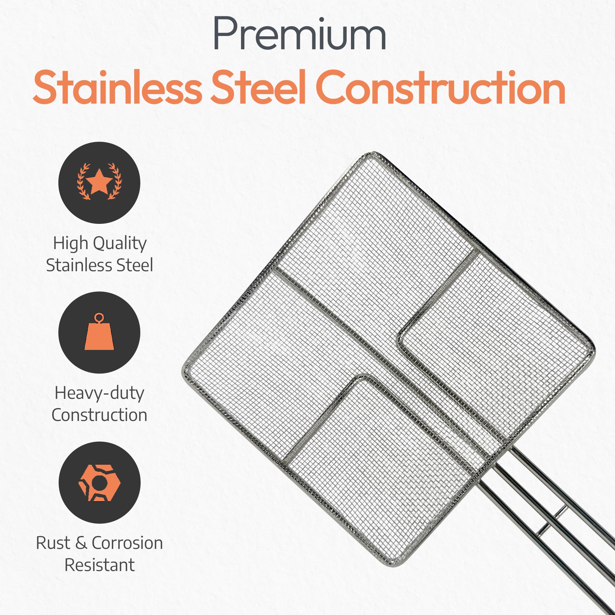 Cuisine Ready mesh close-up highlights fine filtration that clarifies oil.