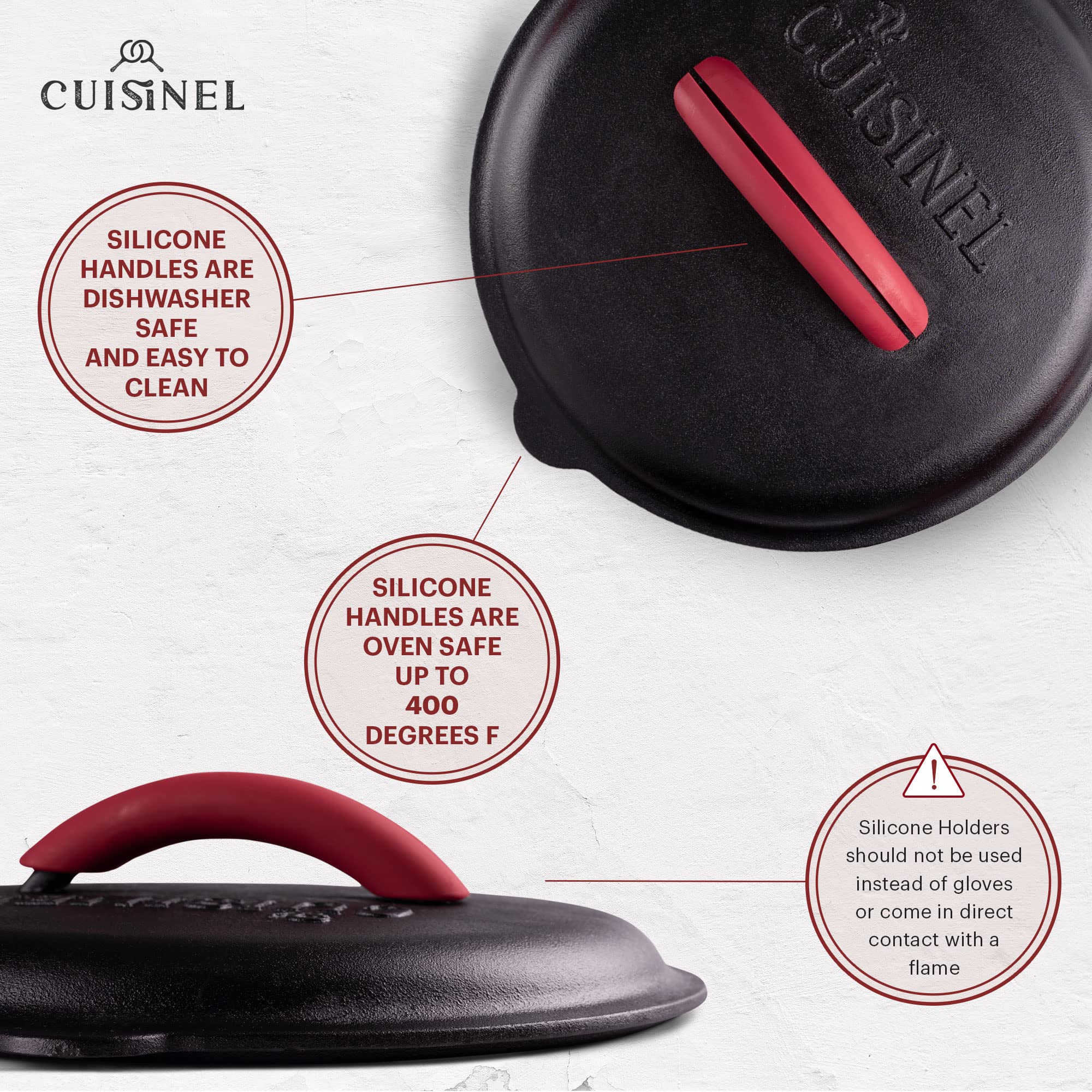 Cuisinel care guide included for easy seasoning and maintenance