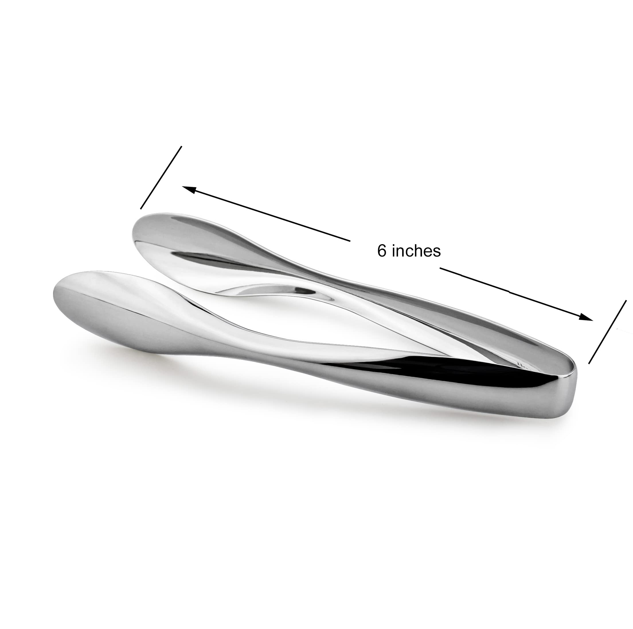 Cuisinox dishwasher-safe 6-inch tongs simplify cleanup after meals.