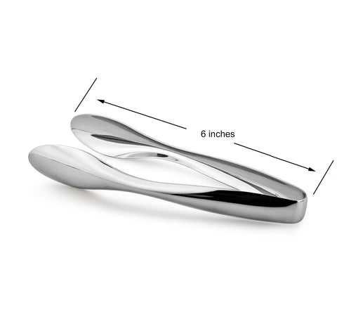 Cuisinox dishwasher-safe 6-inch tongs simplify cleanup after meals.