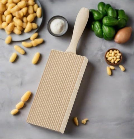 Cuisinox gnocchi board shapes dough to form ridges for better sauce cling.