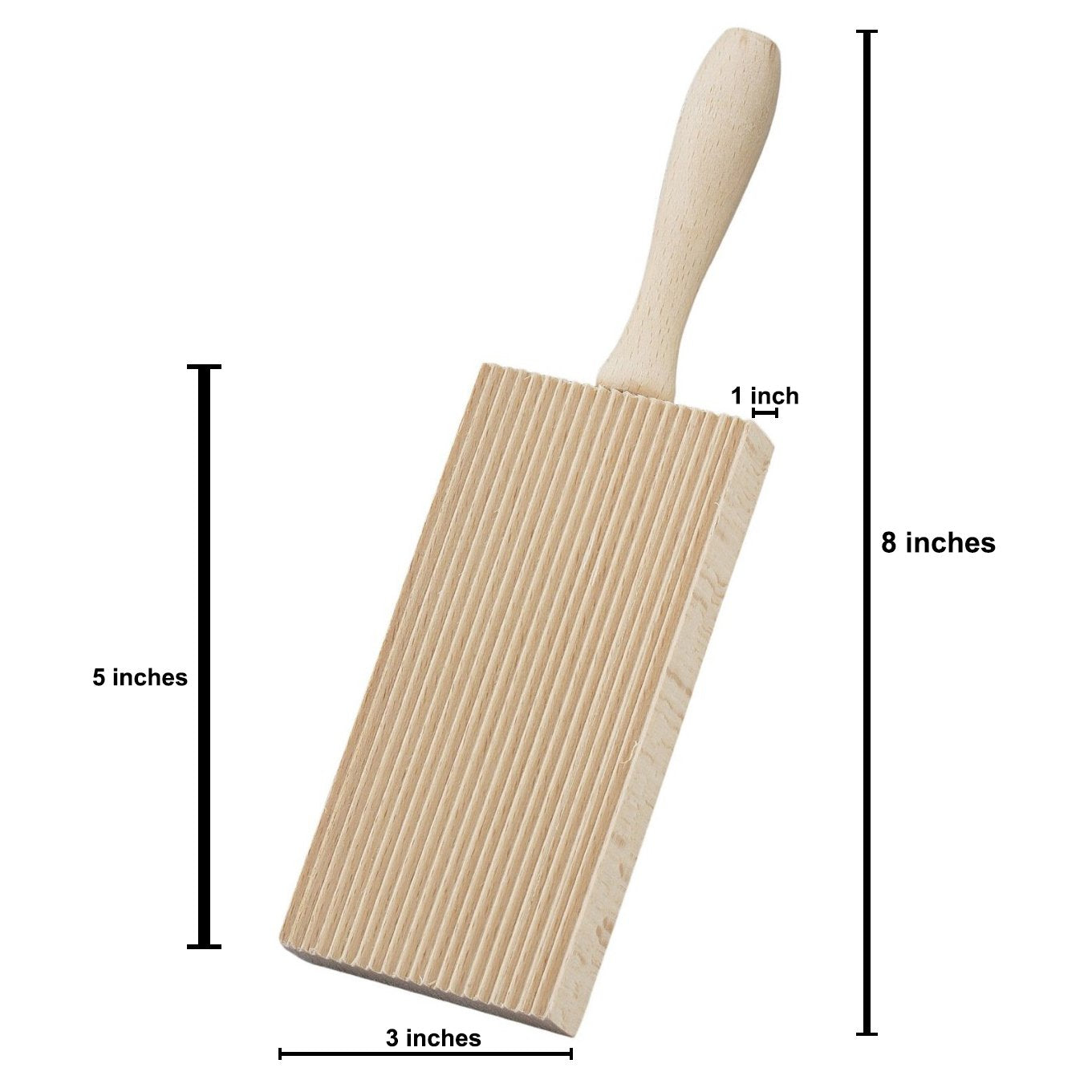 Cuisinox wooden-handle pasta board offers controlled shaping and stability.